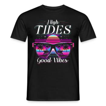Croisiéristes de croisière Marées hautes - T-shirt homme - noir - Devant - AI Model Male 178 light (178cm)