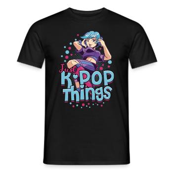 KPop Musique coréenne Juste des choses K-pop - T-shirt homme - noir - Devant - AI Model Male 178 light (178cm)