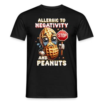 Peanut Allergy Allergic To Negativity And Peanuts - Men's T-Shirt - black - Front - AI Model Male 178 light (178cm)