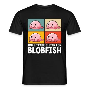Süßer Blobfisch Hässlicher Fisch - Männer T-Shirt - Schwarz - Vorne - AI Model Male 178 light (178cm)