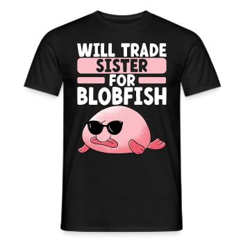 Süßer Blobfisch Hässlicher Fisch - Männer T-Shirt - Schwarz - Vorne - AI Model Male 178 light (178cm)