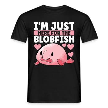 Poisson blob mignon poisson laid - T-shirt homme - noir - Devant - AI Model Male 178 light (178cm)