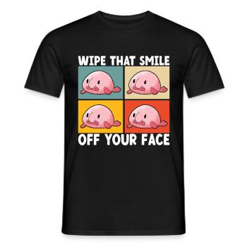 Cute Blob Fish Ugly Fish - Men's T-Shirt - black - Front - AI Model Male 178 light (178cm)