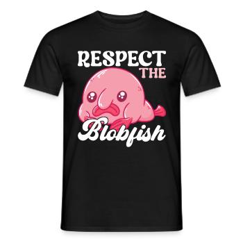 Cute Blob Fish Ugly Fish - Men's T-Shirt - black - Front - AI Model Male 178 light (178cm)