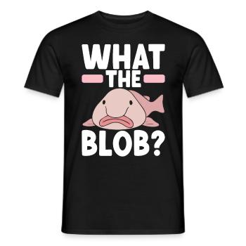 Poisson blob mignon poisson laid - T-shirt homme - noir - Devant - AI Model Male 178 light (178cm)
