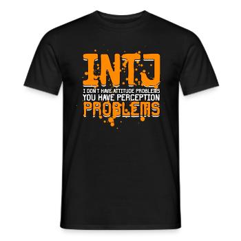 Problèmes de percetprion INTJ - T-shirt homme - noir - Devant - AI Model Male 178 light (178cm)