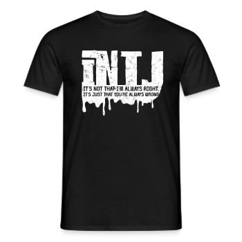 Architecte de personnalité INTJ - T-shirt homme - noir - Devant - AI Model Male 178 light (178cm)