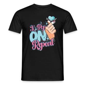 KPop Musique coréenne K-Pop en boucle - T-shirt homme - noir - Devant - AI Model Male 178 light (178cm)