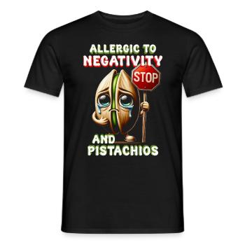 Allergie à la pistache Allergique aux pistaches - T-shirt homme - noir - Devant - AI Model Male 178 light (178cm)