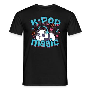 KPop Korean Music K-Pop Magic - Men's T-Shirt - black - Front - AI Model Male 178 light (178cm)