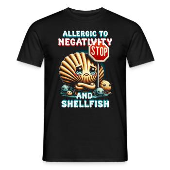 Seafood allergy - Men's T-Shirt - black - Front - AI Model Male 178 light (178cm)
