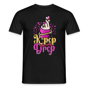 KPop jusqu’à ce que je laisse tomber la musique coréenne - T-shirt homme - noir - Devant - AI Model Male 178 light (178cm)