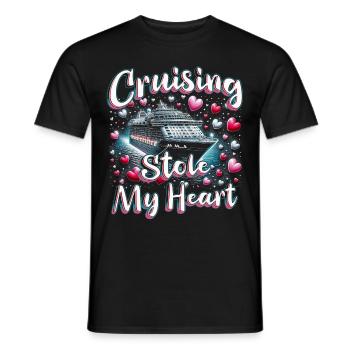 La croisière de croisière a volé mon cœur - T-shirt homme - noir - Devant - AI Model Male 178 light (178cm)