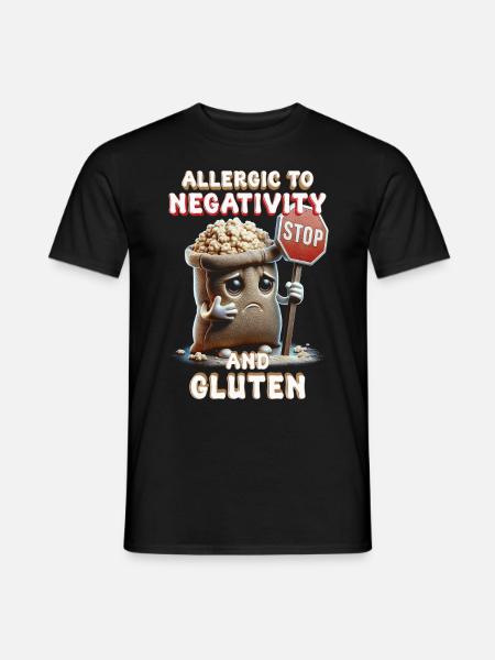 Glutenallergie Glutenunverträglichkeit - Männer T-Shirt - Schwarz