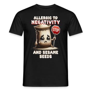 Capsule Fruit Allergy Allergic To Seeds - Men's T-Shirt - black - Front - AI Model Male 178 light (178cm)