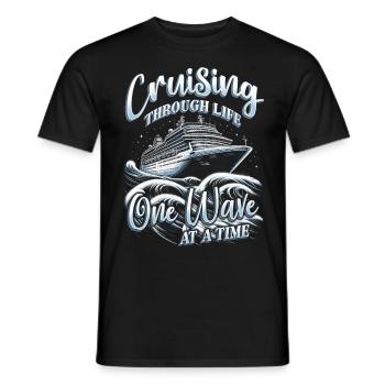 Croisé de croisière Crusader - T-shirt homme - noir - Devant - AI Model Male 178 light (178cm)