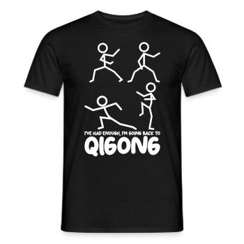 Qi Gong Karate Thai Chi Chigong Qigong - Männer T-Shirt - Schwarz - Vorne - AI Model Male 178 light (178cm)
