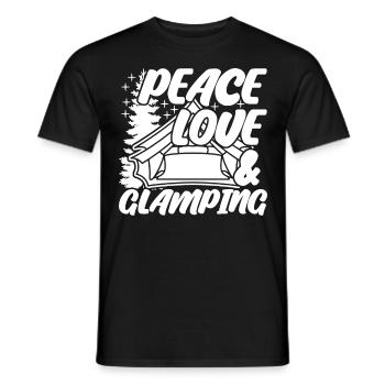 Glamping Camping Camping-car Camping-car - T-shirt homme - noir - Devant - AI Model Male 178 light (178cm)