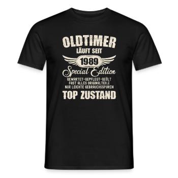 35th Birthday 35 Years Classic Car Gift 1989 - Men's T-Shirt - black - Front - AI Model Male 178 light (178cm)