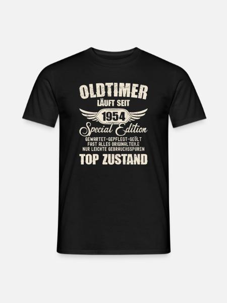 70th Birthday 70 Years Classic Car Gift 1954 - Men's T-Shirt - black
