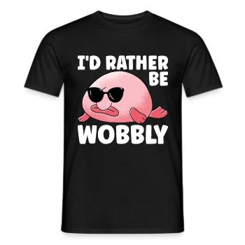 Poisson blob mignon poisson laid - T-shirt homme - noir - Devant - AI Model Male 178 light (178cm)