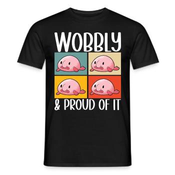 Cute Blob Fish Ugly Fish - Men's T-Shirt - black - Front - AI Model Male 178 light (178cm)