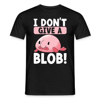 Poisson blob mignon poisson laid - T-shirt homme - noir - Devant - AI Model Male 178 light (178cm)