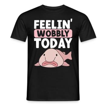 Cute Blob Fish Ugly Fish - Men's T-Shirt - black - Front - AI Model Male 178 light (178cm)