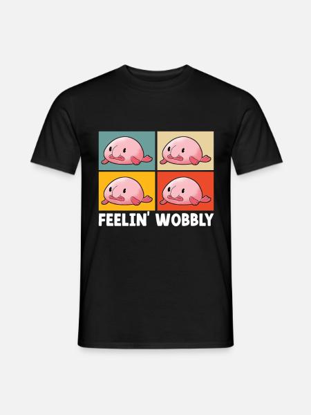 Süßer Blobfisch Hässlicher Fisch - Männer T-Shirt - Schwarz