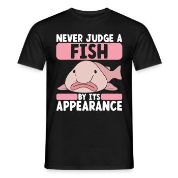 Süßer Blobfisch Hässlicher Fisch - Männer T-Shirt - Schwarz - Vorne - AI Model Male 178 light (178cm)