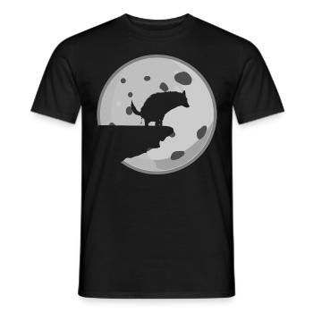 Chiens de berger blanc merdant chien lune - T-shirt homme - noir - Devant - AI Model Male 178 light (178cm)
