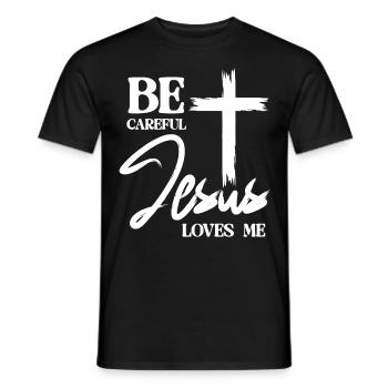 Cross Jesus Christ Christianity - Men's T-Shirt - black - Front - AI Model Male 178 light (178cm)