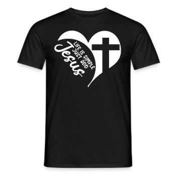 Jesus Christ Christianity Bible Heart - Männer T-Shirt - Schwarz - Vorne - AI Model Male 178 light (178cm)