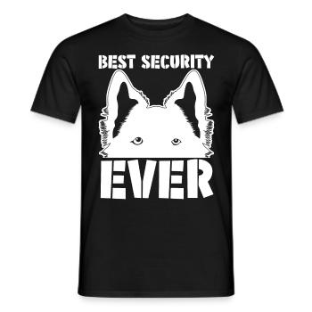 German Shepherd Dogs Dog White Shepherd - Men's T-Shirt - black - Front - AI Model Male 178 light (178cm)