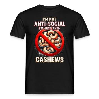 Cashew Allergy I'm Just Anti Cashews - Men's T-Shirt - black - Front - AI Model Male 178 light (178cm)