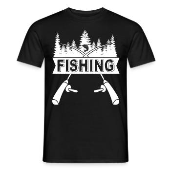 Pêcheur Pêcheur Pêcheur Pêche - T-shirt homme - noir - Devant - AI Model Male 178 light (178cm)