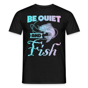 Canne à pêche Fisherman Pike Fish - T-shirt homme - noir - Devant - AI Model Male 178 light (178cm)