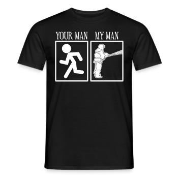 Pompier Pompiers Pompiers Camion de pompiers - T-shirt homme - noir - Devant - AI Model Male 178 light (178cm)