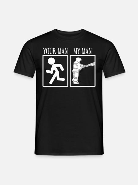 Pompier Pompiers Pompiers Camion de pompiers - T-shirt homme - noir