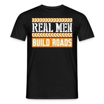 Roadbuilder Road Attendant Road Keeper - Men's T-Shirt - black - Front - AI Model Male 178 light (178cm)