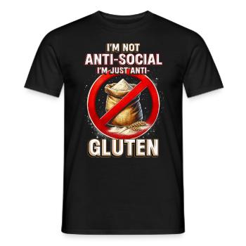 Allergie au gluten Intolérance au gluten - T-shirt homme - noir - Devant - AI Model Male 178 light (178cm)