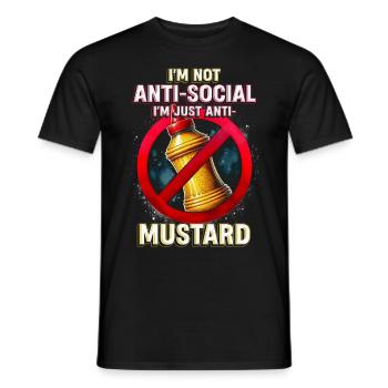 Senfallergie I'm Just Anti Mustard - Männer T-Shirt - Schwarz - Vorne - AI Model Male 178 light (178cm)