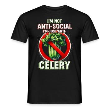 Allergie au céleri Je suis juste anti céleri - T-shirt homme - noir - Devant - AI Model Male 178 light (178cm)