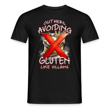 Allergie au gluten Intolérance au gluten - T-shirt homme - noir - Devant - AI Model Male 178 light (178cm)