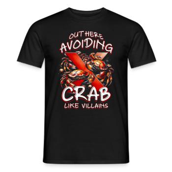 Allergie au cancer ici : éviter le crabe - T-shirt homme - noir - Devant - AI Model Male 178 light (178cm)