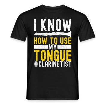 Clarinet Wind Instrument Clarinet player - Men's T-Shirt - black - Front - AI Model Male 178 light (178cm)
