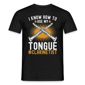 Clarinet Wind Instrument Clarinet player - Men's T-Shirt - black - Front - AI Model Male 178 light (178cm)