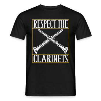 Clarinet Wind Instrument Clarinet player - Men's T-Shirt - black - Front - AI Model Male 178 light (178cm)