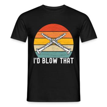 Clarinet Wind Instrument Clarinet player - Men's T-Shirt - black - Front - AI Model Male 178 light (178cm)