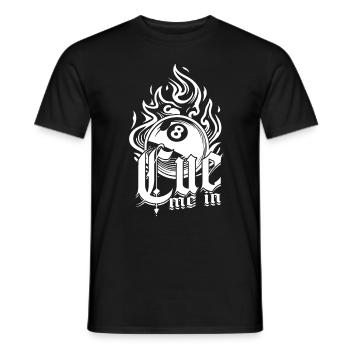 8-Ball Billard Cue Me In - Männer T-Shirt - Schwarz - Vorne - AI Model Male 178 light (178cm)